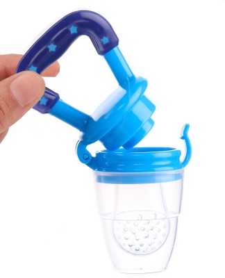 Stakipo Food/Fruit Nibbler with Extra Mesh, Soft Pacifier/Feeder, Teether For Baby Teether and Feeder(Blue)