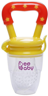 Beebaby Silicone Food and Fruit Nibbler with Extra Silicone Mesh Soother(Yellow)