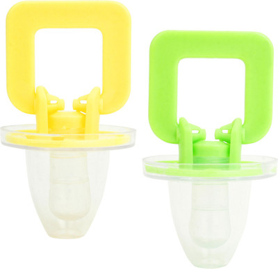 KRITIU Baby Silicone Pacifier/Soothers/Teether With Protective Cap Pack Of 2 Soother(Multicolor-1)