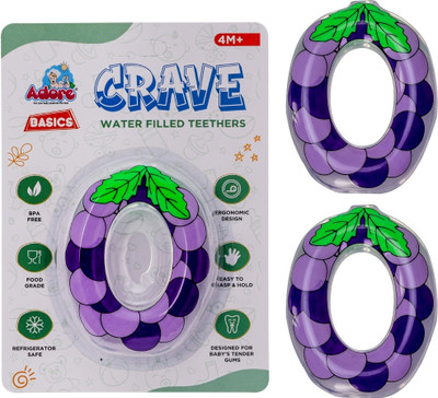 Adore Crave Water Filled Teethers- Pack of 2 Teether(GRAPES)