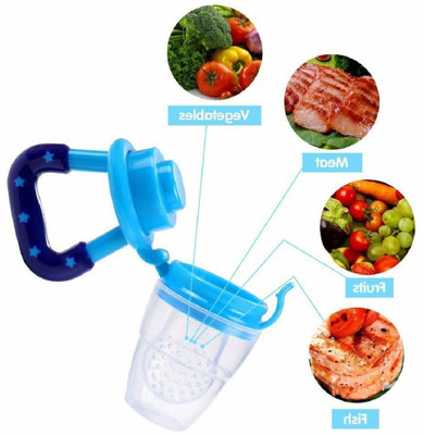 smilykid New_Nibbler Soother332 Teether and Feeder(Blue)