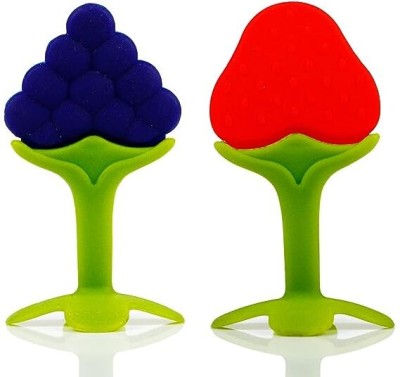 Chicbunny SILCON FRUIT SHAPE TEETHER Teether and Feeder(Multicolor)