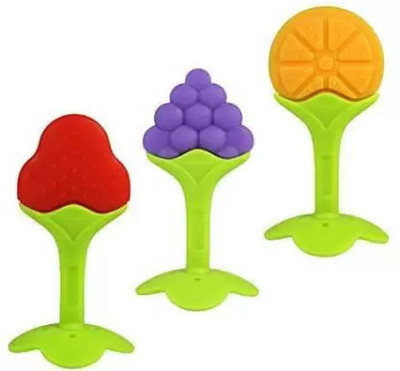 Wow Kids Dumble Teether pack of 3 Teether(Green+Red+Orange)