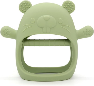 ONOMIE Baby Teething Toy Silicone | Easy Grip Hand Teether for Infants and Toddlers Teether(Green)