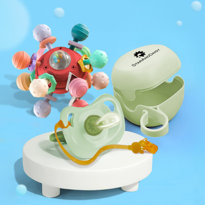 StarAndDaisy Newborn Silicone Sleeping Pacifier with Soft Teeth Rattle Ball Toys Soother(Combo: Teether + Pacifier) StarAndDaisy Newborn Silicone Sleeping Pacifier with Soft Teeth Rattle Ball Toys Soother(Combo: Teether + Pacifier)