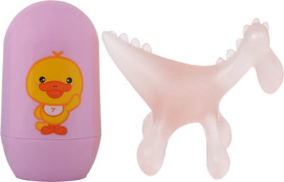 Jingle Kids Baby 4 In 1 Egg Nail kit With Soft Silicone Dinosaur Shape Teething Toy BPA Free Teether and Feeder(DINO NAILKIT)