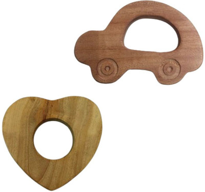 Naari Mart Neem Wooden Teether Combo For Kids First Toy Teether(Brown)