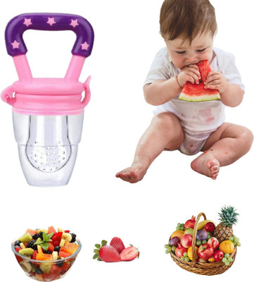 smilykid Silicone Food/Fruit Nibbler, Soft Pacifier/Feeder for Infant Baby, BPA- Free-FD1 Teether and Feeder(Pink)