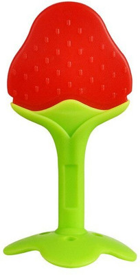 YourTot Fruit Shaped Silicone BPA-Free Baby Teether (6 to 12 Months) (Pack of 1) Teether(Red)