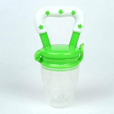 WOWCO Soft Silicone Fruit Teethers for Babies, Food Teether Soother Teether(Green)