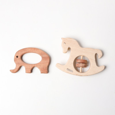 opatoys Neem Teether & Rattle Combo-Unicorn Rattle & Elephant Teether For Born Babies Teether(Natural)