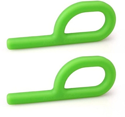 Safe-o-kid Non-Toxic, Develop Baby's Biting Skills Safely, P Shape Chewy Tube- Green Teether(Green)