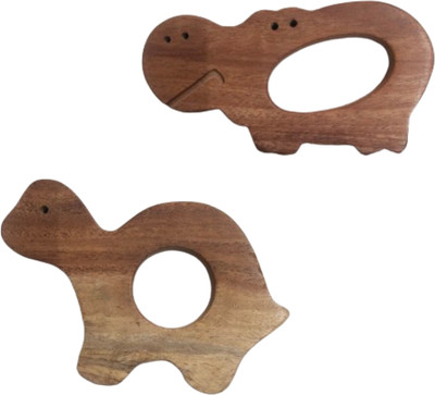 Naari Mart Neem Wooden Teether Combo For Kids First Toy Teether(Brown)