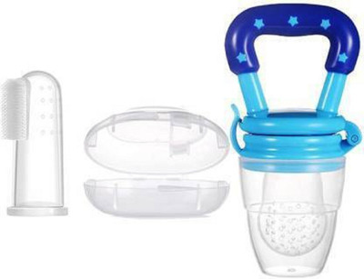SuperDaze Squeezy Food Grade Silicone Bottle Feeder for Baby Feeding Teether and Feeder Teether and Feeder(Blue)