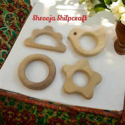Shreeja Shilpcraft For baby gum's relief pack of 4 Teether(Brown)