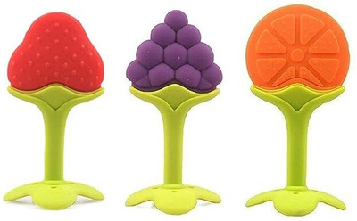 Vadhavan 3 FRUIT SHAPE TEETHER Teether and Feeder(Multicolor)