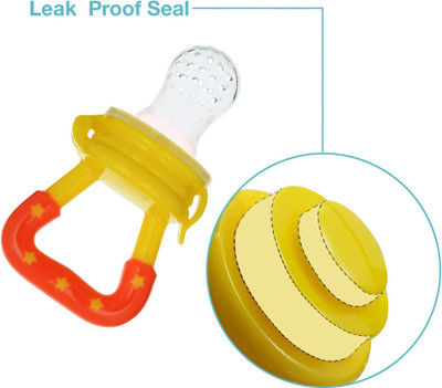 Babylib Fruit Feeder(silicon/Plastic)For Baby Protactive Cap BPA FREE Feeder(Yellow)