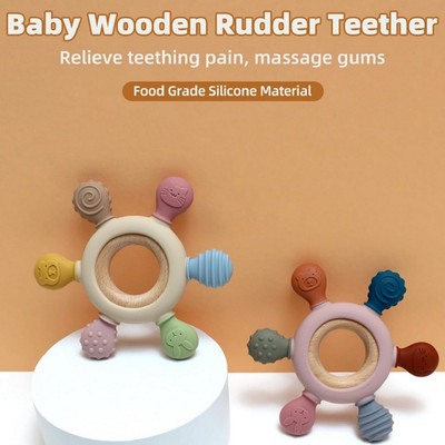 NARV Teething Toys for Babies Baby Teethers Teething Ring Silicone Grasping Teething Teether(Multicolor)