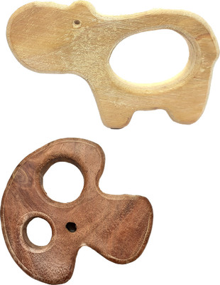 REVA Neem wood teether toy skull hippo 2 Teether(wooden)