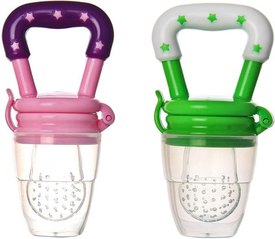 smilykid Baby infant feeding pacifier feeder nibbler silicone fruits Teether and Feeder(Green)