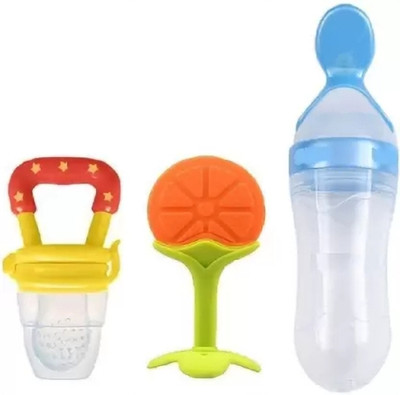 smilykid Baby Fruit Nibbler & Silicone Teether for Baby (Blue) Teether and Feeder Teether and Feeder(Blue)