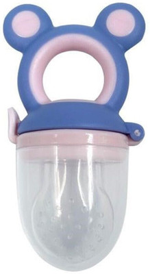 Sparkle Joy Baby Fresh Food & Fruit Feeder/Nibbler Pacifier Silicone | Extra Silicone Mesh Teether and Feeder(Blue)