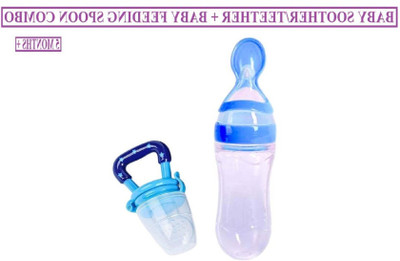 smilykid New_Nibbler Soother80 Teether and Feeder(Blue)