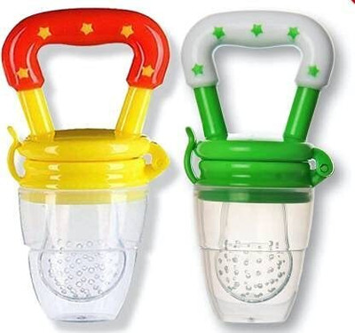 Wuxxa baby Silicone Food/Fruit Nibbler, Baby Food and Fruit Feeder Combo Multicolor Teether(Multicolor)