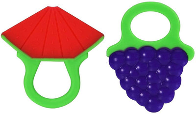 Mini Baby Soft Silicone Fruit Teethers for Babies PACK-2 Teether(PACK-2)