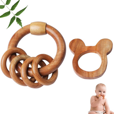 TINIGREEN MICKEY-RATTLE Teether(Natural)