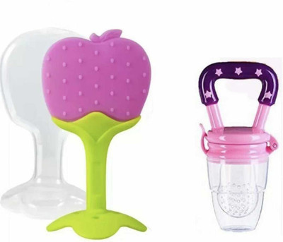 smilykid Presents HEALTHY GIFT FOR BABIES Teether and Feeder(PINK AND PINK COLOR)