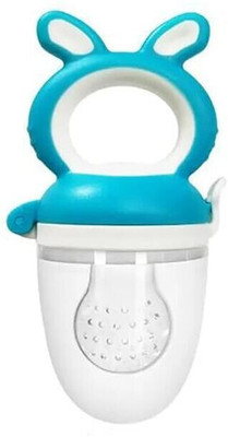 Chicbunny Bunny Silicone Food/Fruit Nibbler with Extra Mesh_1 Teether(Multicolor)