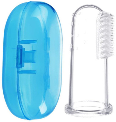 KOTLEY Silicone Finger Brush For Kids Finger Brush with Case Soft Toothbrush Ultra Soft Toothbrush