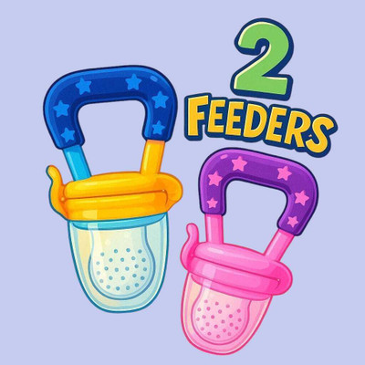 AirSoft Infant Feeding Pacifier Set – 2 Soft Silicone Mesh Fruit Dispensers Feeder(Random Color (Safe Silicone Mesh for Self-Feeding))