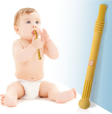 Bembika International Teether - Teething Hollow Tubes Yellow Teether(Yellow)