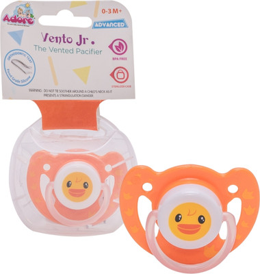 Adore Vento Jr Baby Pacifier- Orthodontic Design Soother(Orange)