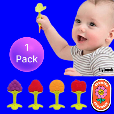AirSoft 1 Pc Silicone BPA Free Natural Organic Nipple Teethers (Pack of 2) Teether Teether(Multicolor)