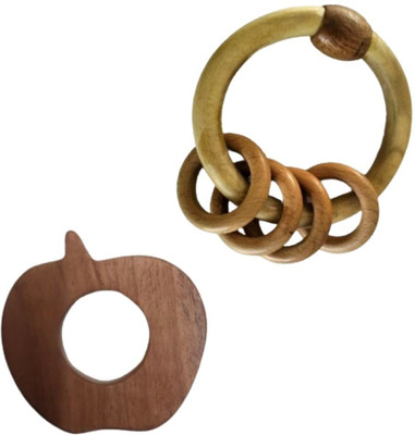 Naari Mart Neem Wooden Teether Combo For Kids First Toy Teether(Brown)