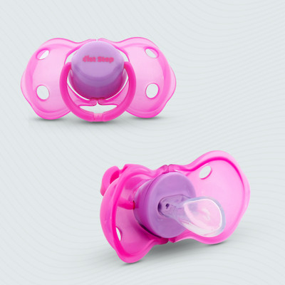 1st Step BPA Free Soft Silicone Pacifier With Flip Cover Soother(Pink)