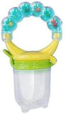 Mukky Fresh Fruit Vegetables Food Nibbler Cum Rattle Teether Rattle Teether and Feeder(Green)