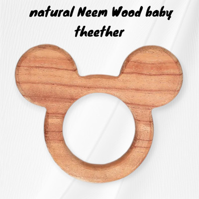 Nagina craft neem wood baby theether Teether(Natural)