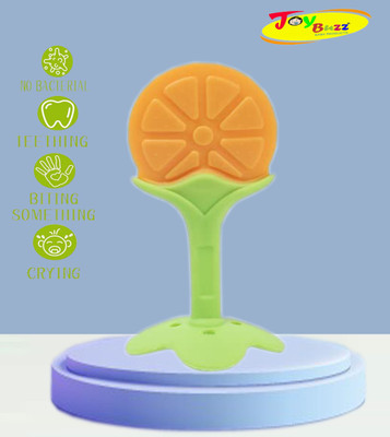 Joy Buzz Baby Fruit Shape Silicone Teethers FDA-Approved Soft Silicone BPA Free Teether(Yellow)