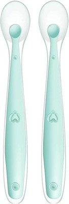 XIIAA Soft Silicone Tip Spoons Teether and Feeder(Green)
