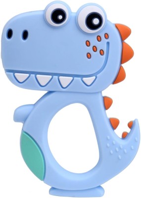 Miniboss Silicone Baby Teether 3+ Months BPA-Free Sensory Toy for Teething & Biting Skill Teether(Blue)