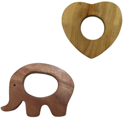 Naari Mart Neem Wooden Teether Combo For Kids First Toy Teether(Brown)