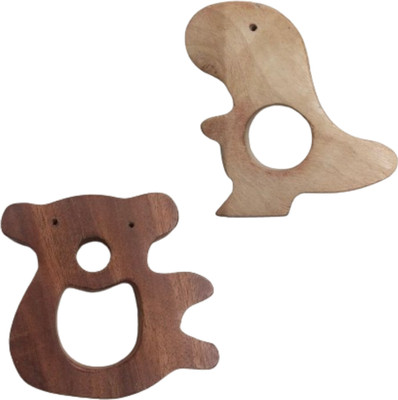 Naari Mart Neem Wooden Teether Combo For Kids First Toy Teether(Brown)