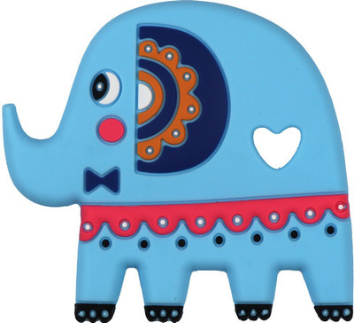 GUCHIGU Teethers for Babies BPA Free Silicone Soft Baby Toys Elephant Shaped Baby Gum Molar Chew Toy Releive Long Tooth Pain Toodle Teething Pacifier BT2036A (6 - 12 Months, Blue) Teether(Blue)