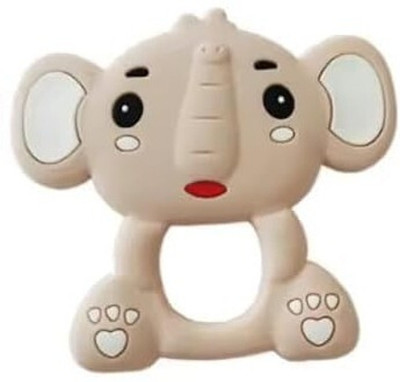 smilykid Baby Silicone Safe and Soft Chew unisex Teething Toys for Babies Teether(Beige)