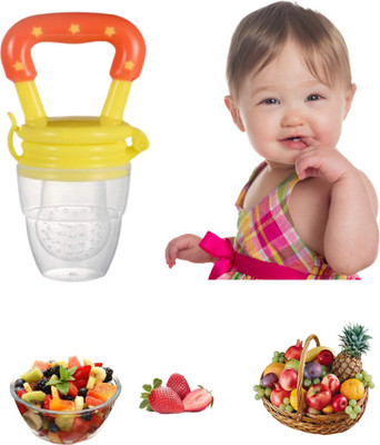 smilykid Silicone Food/Fruit Nibbler, Soft Pacifier/Feeder for Infant Baby, BPA Free-FD12 Teether and Feeder(Yellow)