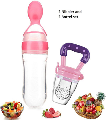 SuperDaze Fresh Food Feeder, Infant Teether Nibbler Toys, for Toddlers & Kid- Combo of 2 Feeder(Pink)
